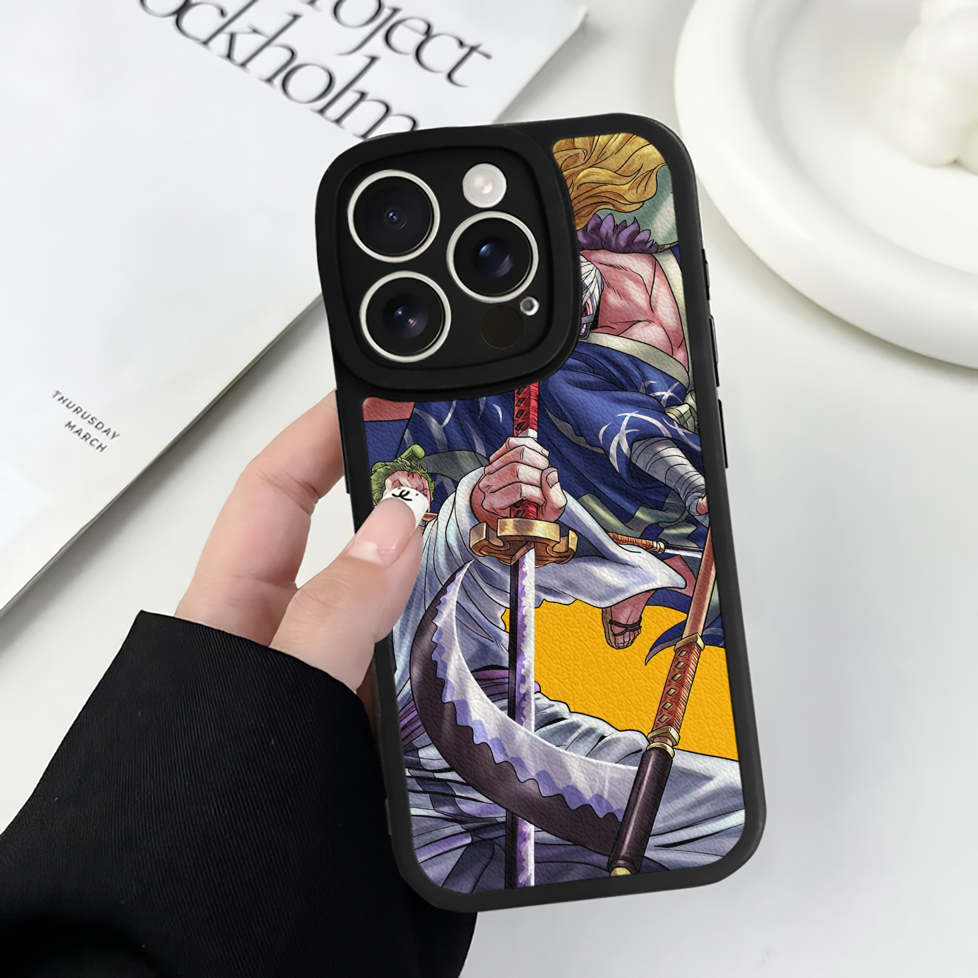 （画像用） ワンピース ONE PIECE 【iPhone 16シリーズ対応】シリコンスマホケース（レザー調） 材質：シリコン